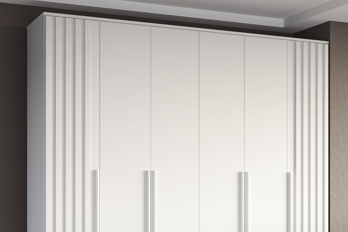 Guarda Roupa Casal 6 Portas (2 Ripadas) e 4 Gavetas Jamile ACP Guarda Roupa Casal 6 Portas (2 Ripadas) e 4 Gavetas Jamile ACP