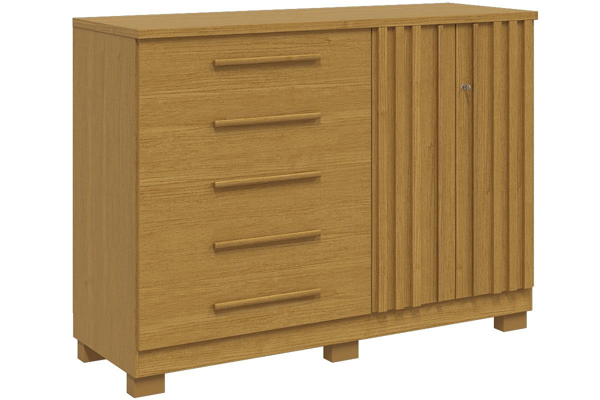 Cômoda Bella c/2 Portas e 5 Gavetas ACP Cômoda Bella c/2 Portas e 5 Gavetas ACP