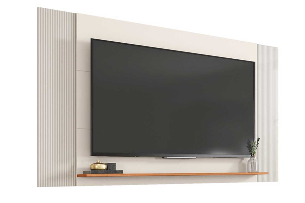 Painel Home p/ TV até 65 Pol Modrian Extensível c/Prateleira 136 à 180cm Caemmun
