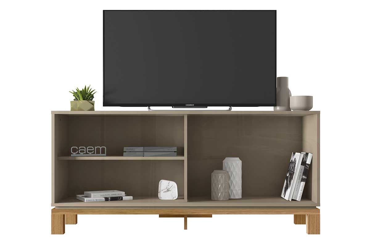 Rack Bancada p/ TV até 45 Pol Mondrian 1.36 c/1 Porta e 2 Nichos 136cm Caemmun
