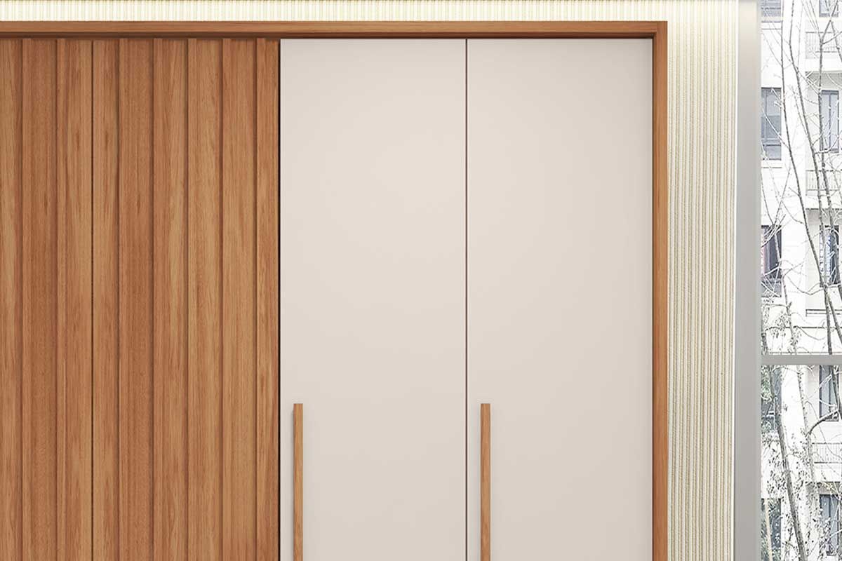 Guarda Roupa Casal 6 Portas (2 Ripadas) e 6 Gavetas Poseidon Caemmun