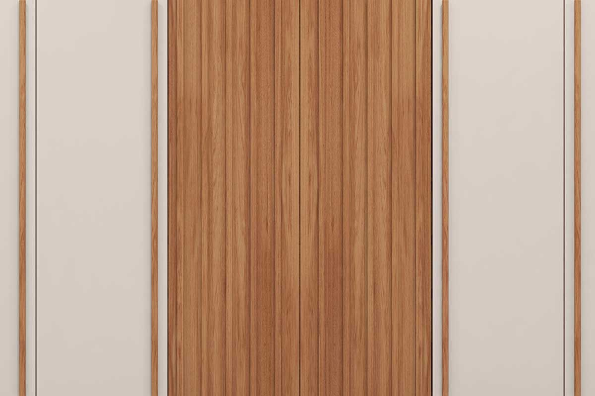 Guarda Roupa Casal 6 Portas (2 Ripadas) e 6 Gavetas Poseidon Caemmun