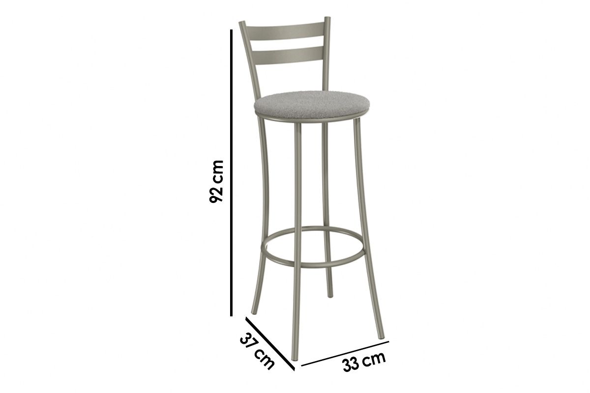 Banqueta Sala de Jantar Jade 1B699NK Aço 1 Un Kappesberg