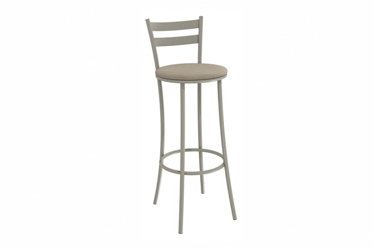Banqueta Sala de Jantar Jade 1B699NK Aço 1 Un KappesbergNiquel/Linho Bege Fendi