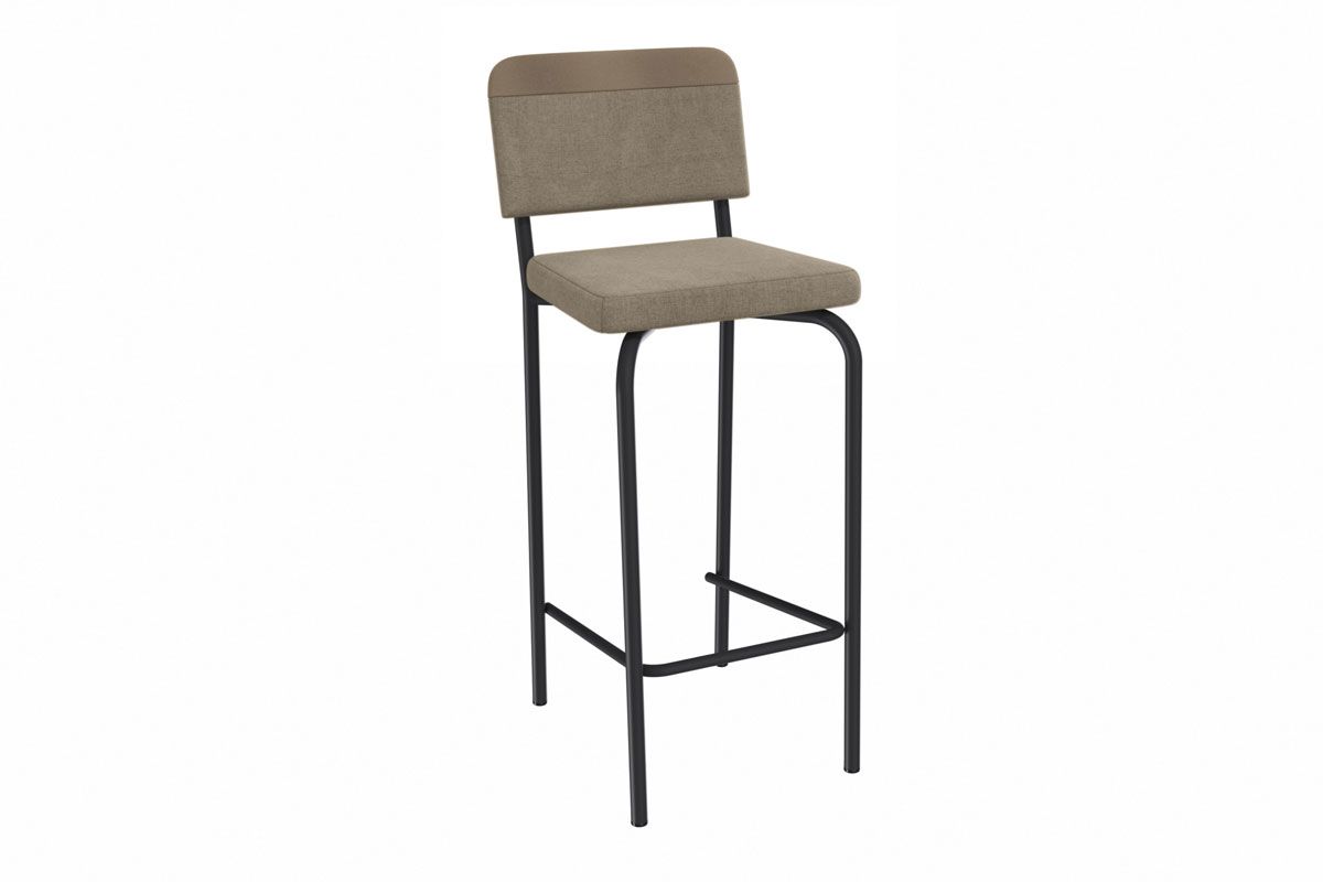 Banqueta Sala de Jantar Fiji 1B712PRF Aço 1 Un KappesbergPreto/Linho Compose Bege Banqueta Sala de Jantar Fiji 1B712PRF Aço 1 Un KappesbergPreto/Linho Compose Bege