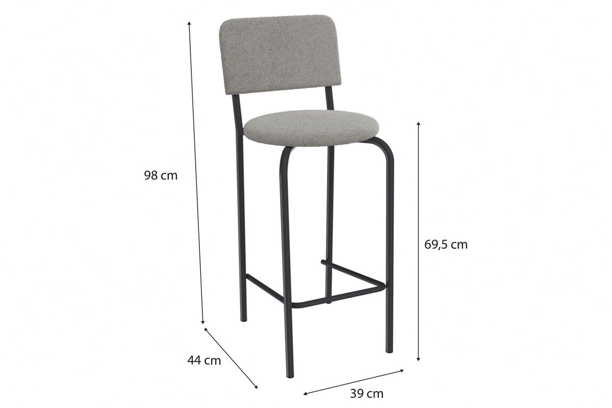 Banqueta Sala de Jantar Capri 1B715PRF Aço 1 Un Kappesberg Banqueta Sala de Jantar Capri 1B715PRF Aço 1 Un Kappesberg