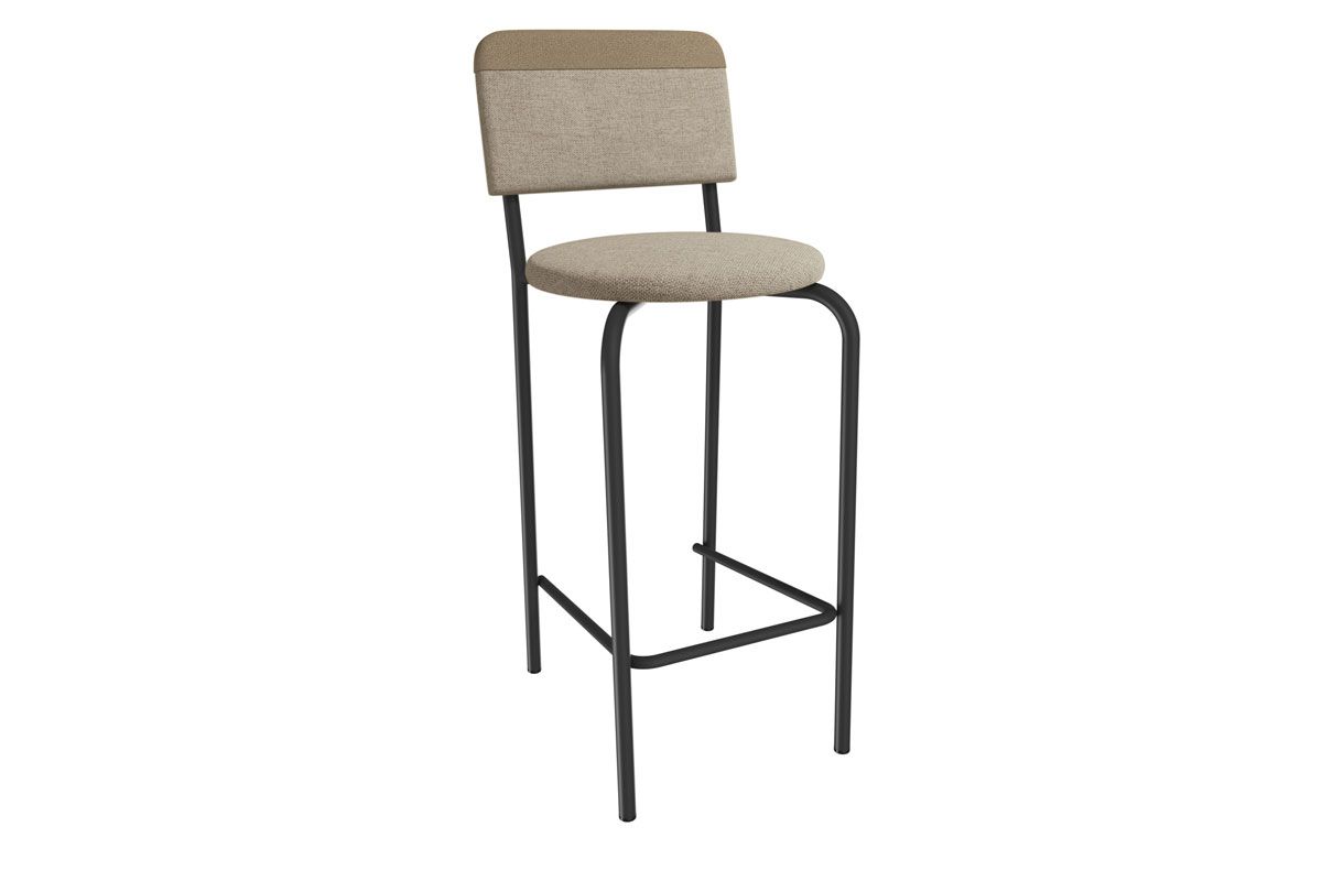 Banqueta Sala de Jantar Capri 1B715PRF Aço 1 Un KappesbergPreto/Linho Compose Bege Banqueta Sala de Jantar Capri 1B715PRF Aço 1 Un KappesbergPreto/Linho Compose Bege