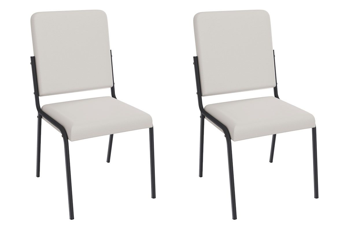 Cadeira Jantar Genebra 2C129PRF Aço Kit 2 Un Kappesberg Cadeira Jantar Genebra 2C129PRF Aço Kit 2 Un Kappesberg