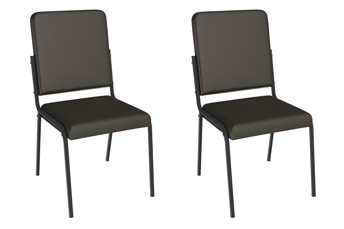 Cadeira Jantar Genebra 2C129PRF Aço Kit 2 Un KappesbergPreto/Corano Marrom Cadeira Jantar Genebra 2C129PRF Aço Kit 2 Un KappesbergPreto/Corano Marrom