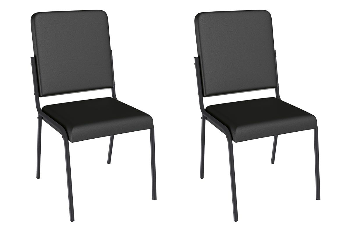 Cadeira Jantar Genebra 2C129PRF Aço Kit 2 Un KappesbergPreto/Corano Preto Cadeira Jantar Genebra 2C129PRF Aço Kit 2 Un KappesbergPreto/Corano Preto