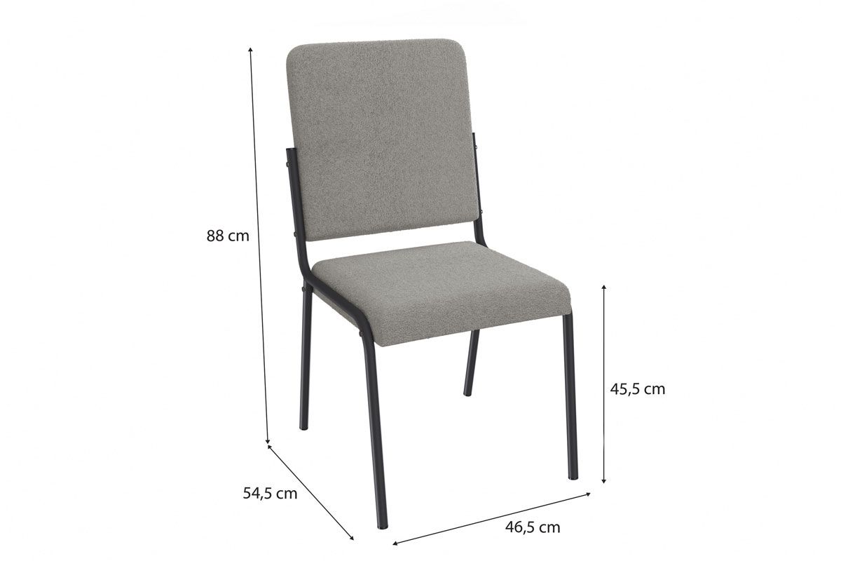 Cadeira Jantar Genebra 2C129PRF Aço Kit 2 Un Kappesberg Cadeira Jantar Genebra 2C129PRF Aço Kit 2 Un Kappesberg