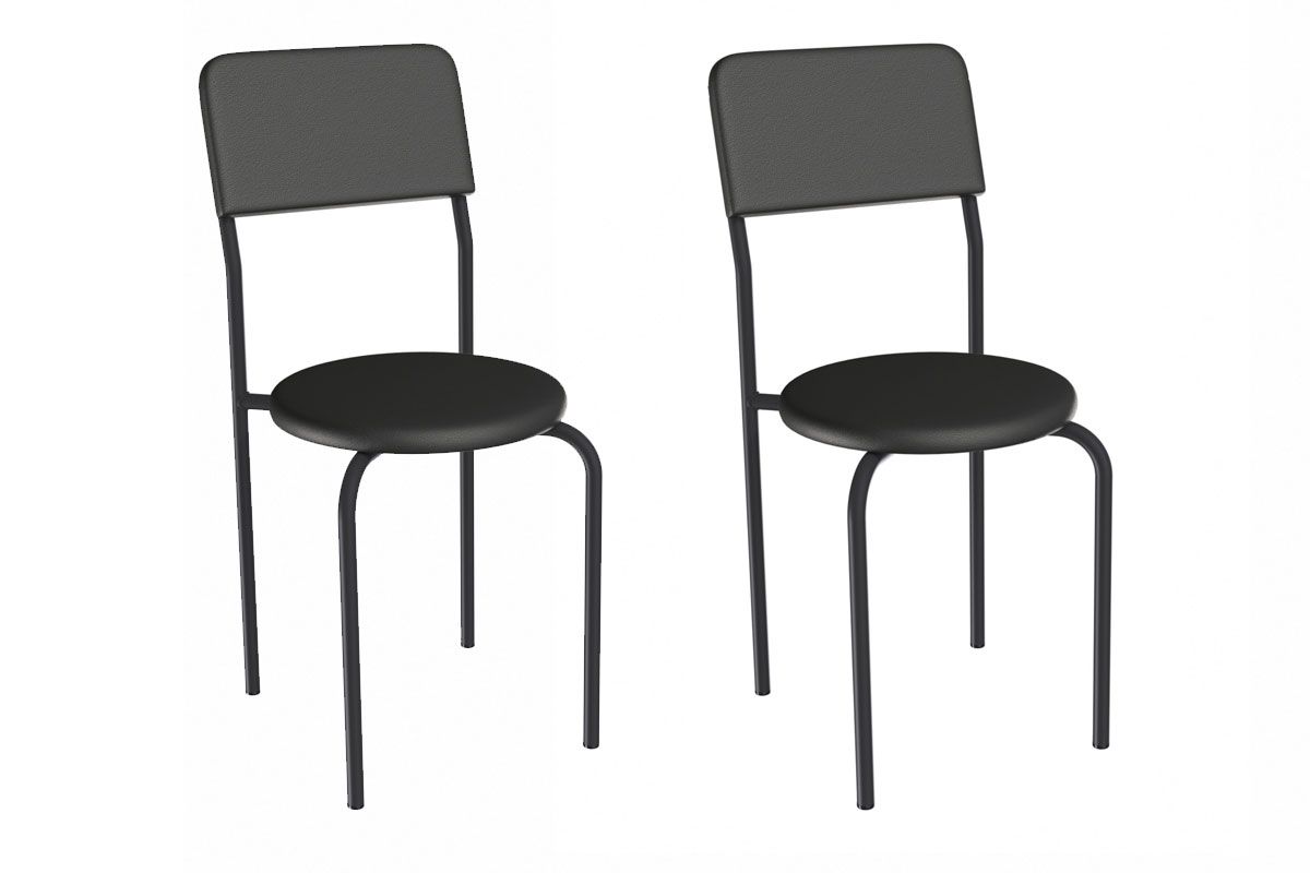 Cadeira Jantar Mali 2C136PRF Aço Kit 2 Un KappesbergPreto/Corano Preto Cadeira Jantar Mali 2C136PRF Aço Kit 2 Un KappesbergPreto/Corano Preto