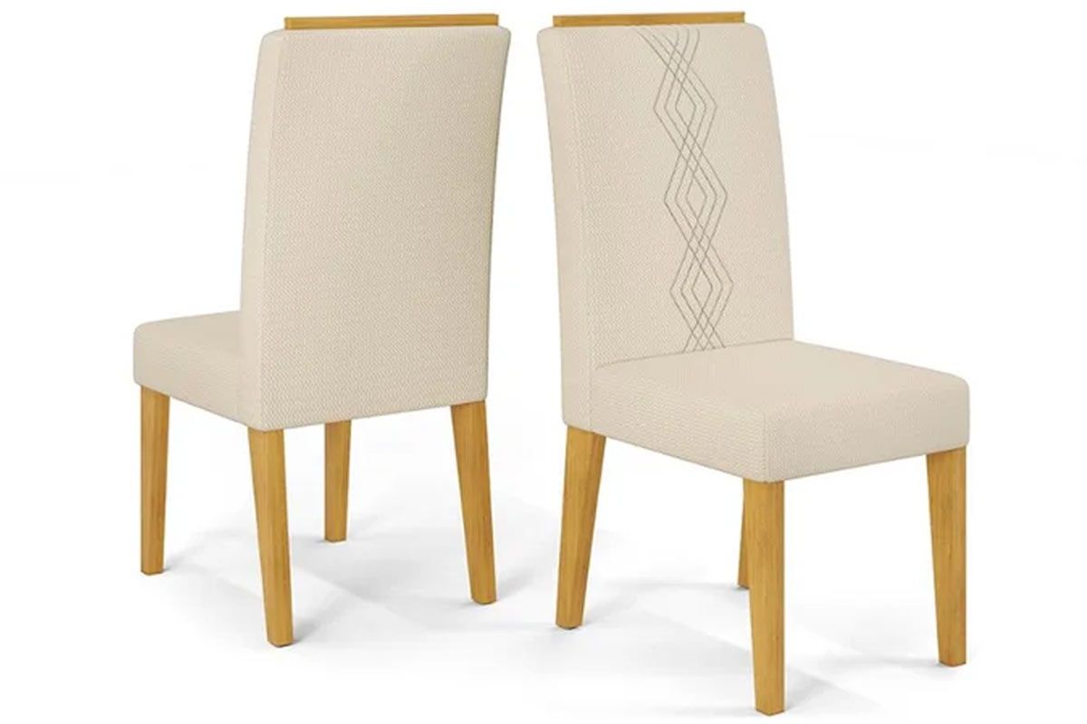 Cadeira Jantar Yasmin Kit 2 un DJ Móveis Cadeira Jantar Yasmin Kit 2 un DJ Móveis