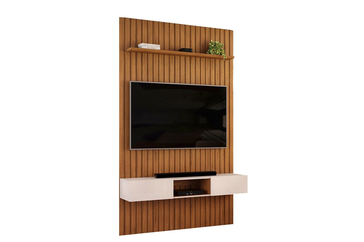Rack Bancada c/Painel p/ TV Trento 143x240cm - DJ Móveis Rack Bancada c/Painel p/ TV Trento 143x240cm - DJ Móveis