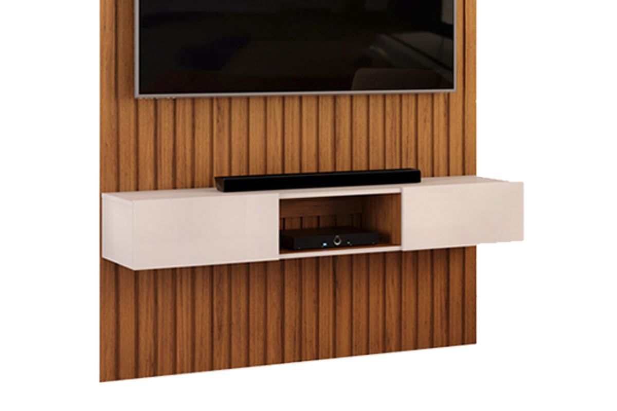 Rack Bancada c/Painel p/ TV Trento 143x240cm - DJ Móveis Rack Bancada c/Painel p/ TV Trento 143x240cm - DJ Móveis