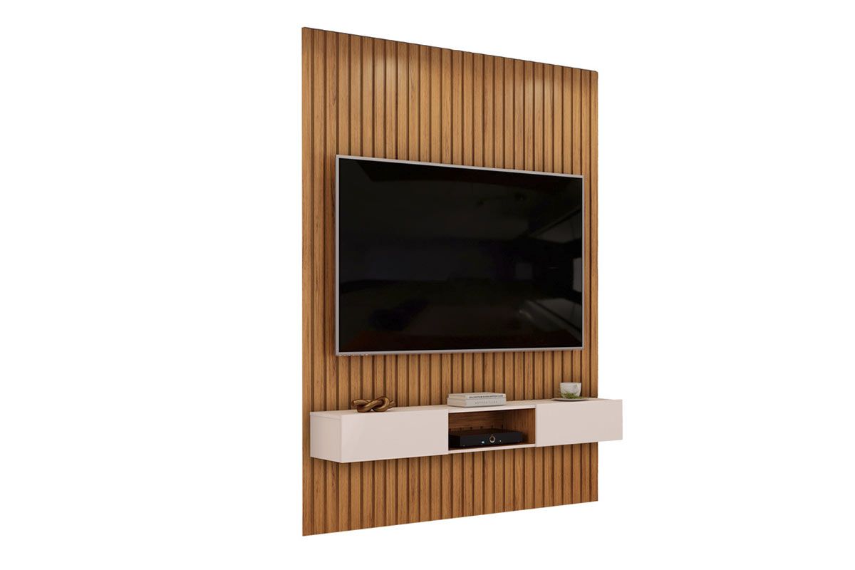 Rack Bancada c/Painel p/ TV Trento 183x240cm - DJ Móveis Rack Bancada c/Painel p/ TV Trento 183x240cm - DJ Móveis