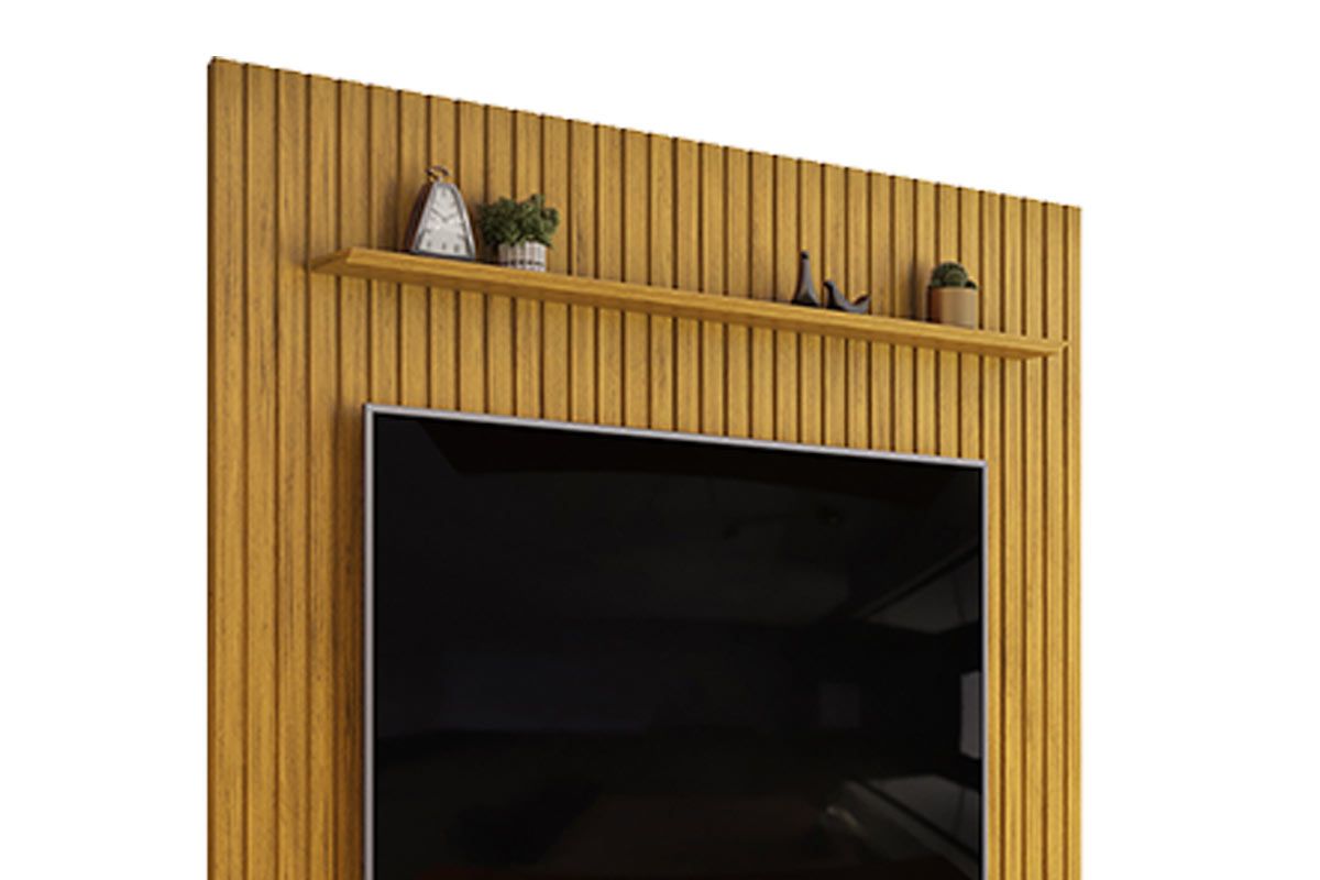 Rack Bancada c/Painel p/ TV Trento 250x240cm - DJ Móveis