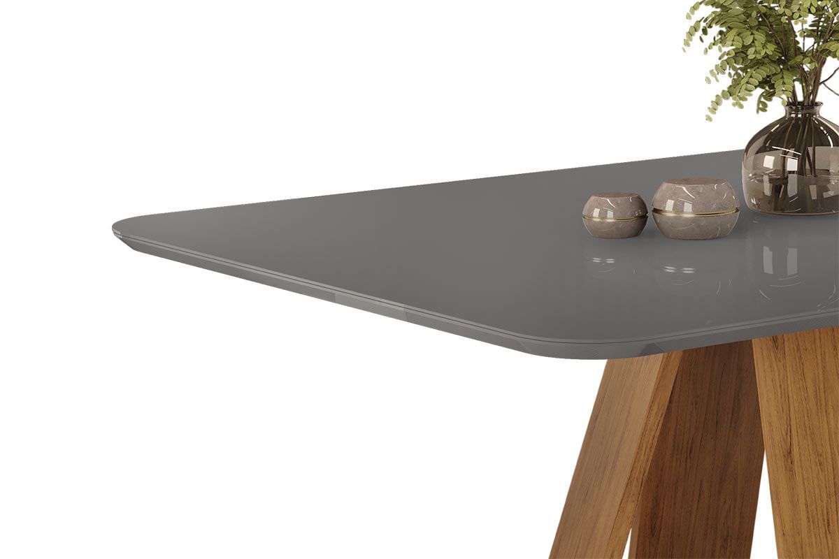 Mesa Jantar Celeste c/Tampo MDF Curvo 120cm DJ Móveis Mesa Jantar Celeste c/Tampo MDF Curvo 120cm DJ Móveis