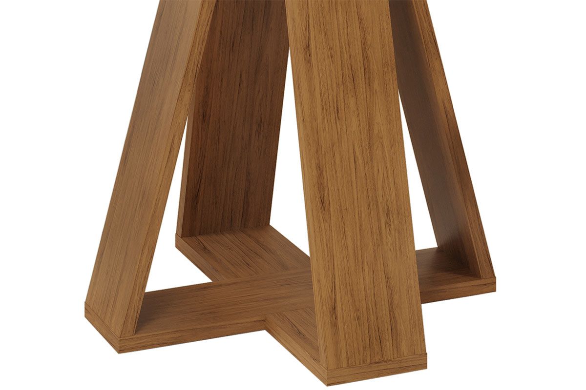 Mesa Jantar Celeste c/Tampo MDF Curvo 120cm DJ Móveis Mesa Jantar Celeste c/Tampo MDF Curvo 120cm DJ Móveis