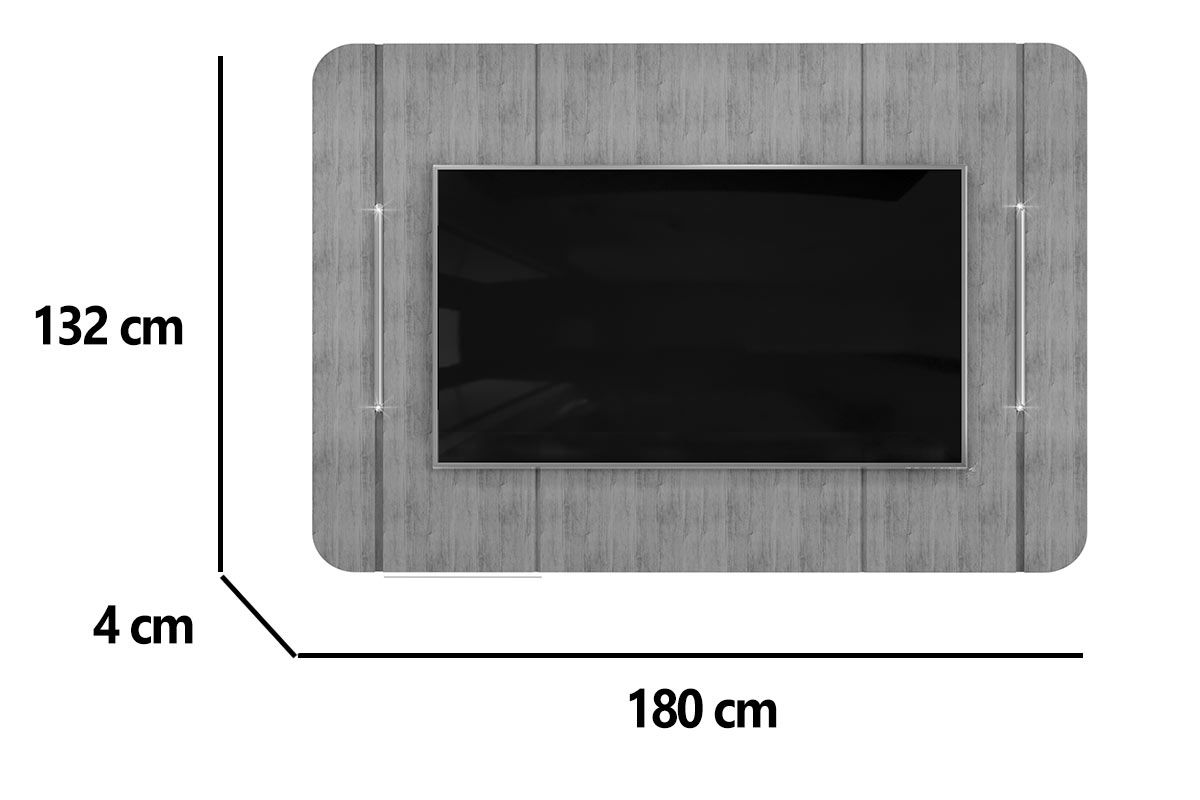 Painel Home p/ TV até 65 Pol Adele 180x132cm DJ Móveis Painel Home p/ TV até 65 Pol Adele 180x132cm DJ Móveis