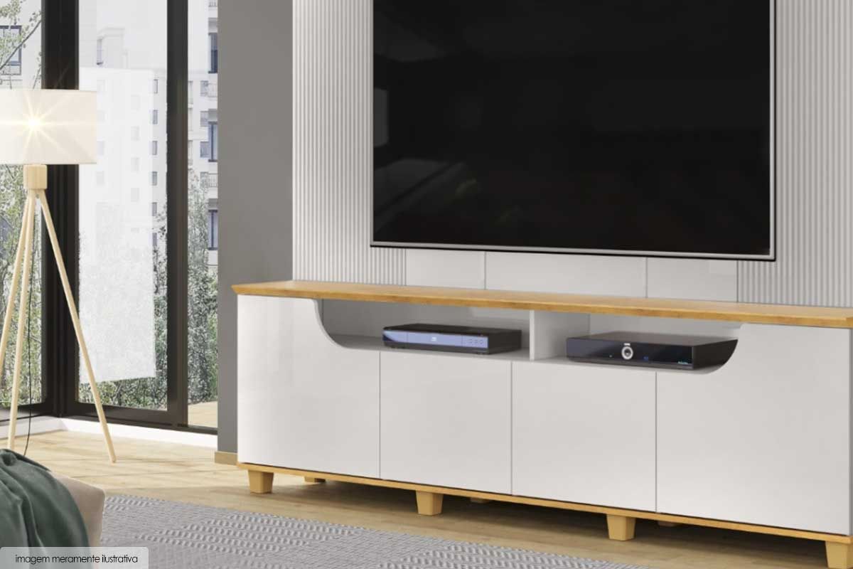 Home p/ TV até 75 Pol Gama c/4 Porta 199x188cm DJ Móveis
