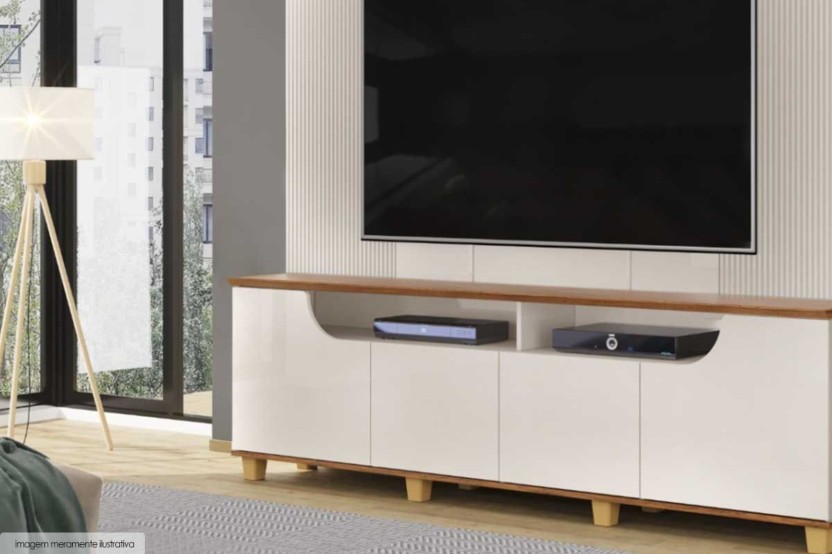 Home p/ TV até 75 Pol Gama c/4 Porta 199x188cm DJ Móveis