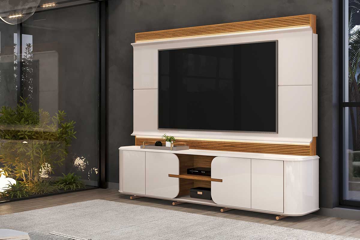 Home p/ TV até 75 Pol Lord c/ 4 Porta 240x200cm - DJ Móveis Home p/ TV até 75 Pol Lord c/ 4 Porta 240x200cm - DJ Móveis