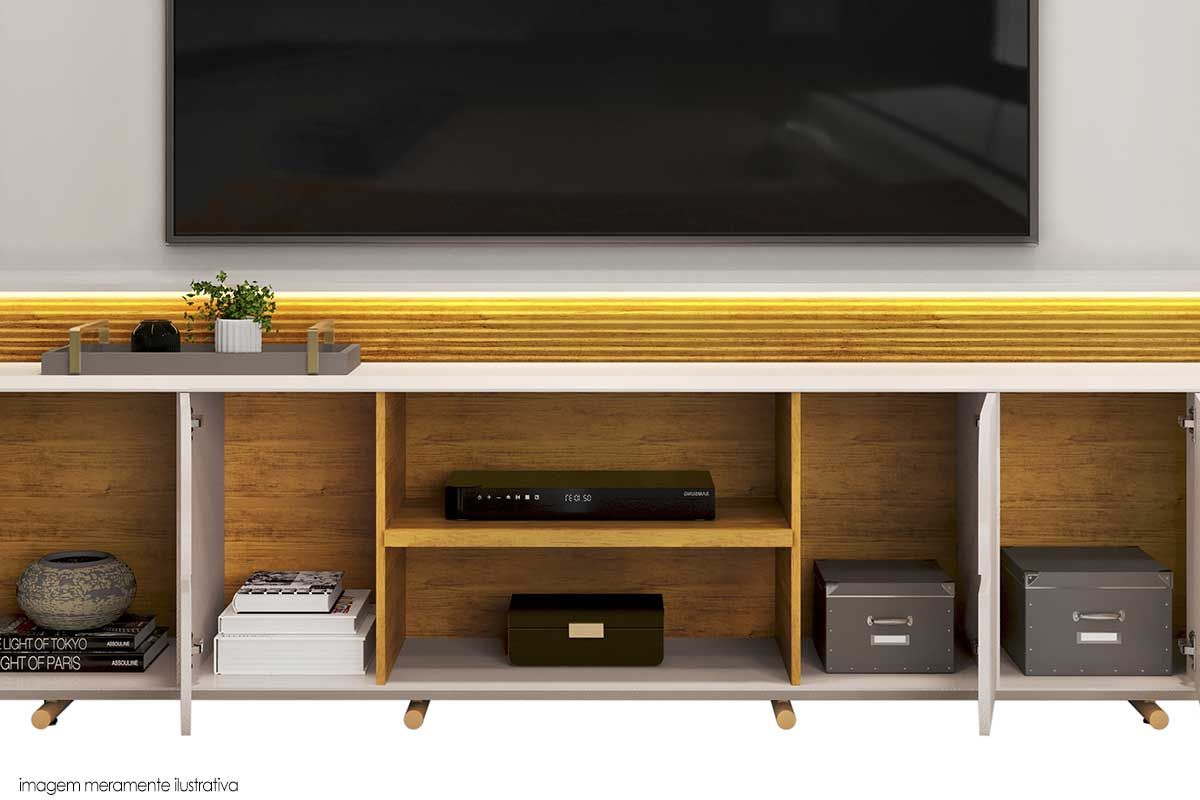 Home p/ TV até 75 Pol Lord c/ 4 Porta 240x200cm - DJ Móveis Home p/ TV até 75 Pol Lord c/ 4 Porta 240x200cm - DJ Móveis