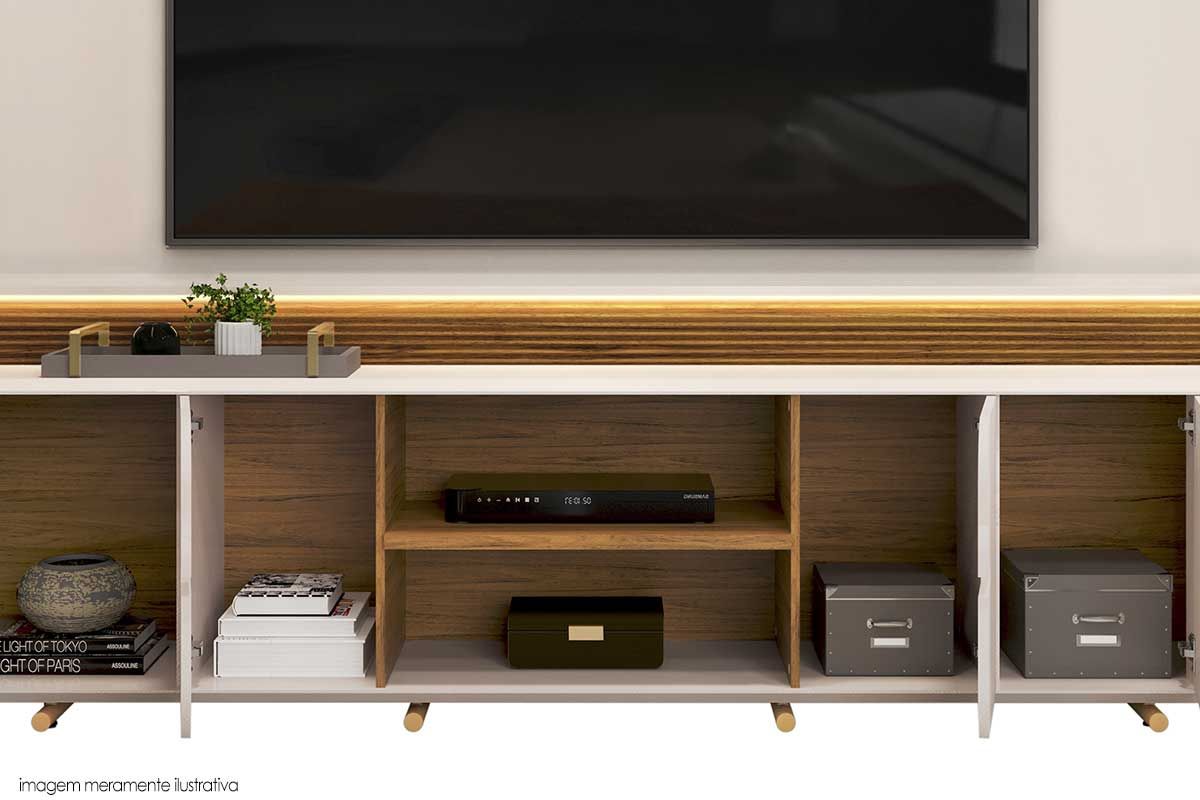 Home p/ TV até 75 Pol Lord c/ 4 Porta 240x200cm - DJ Móveis Home p/ TV até 75 Pol Lord c/ 4 Porta 240x200cm - DJ Móveis