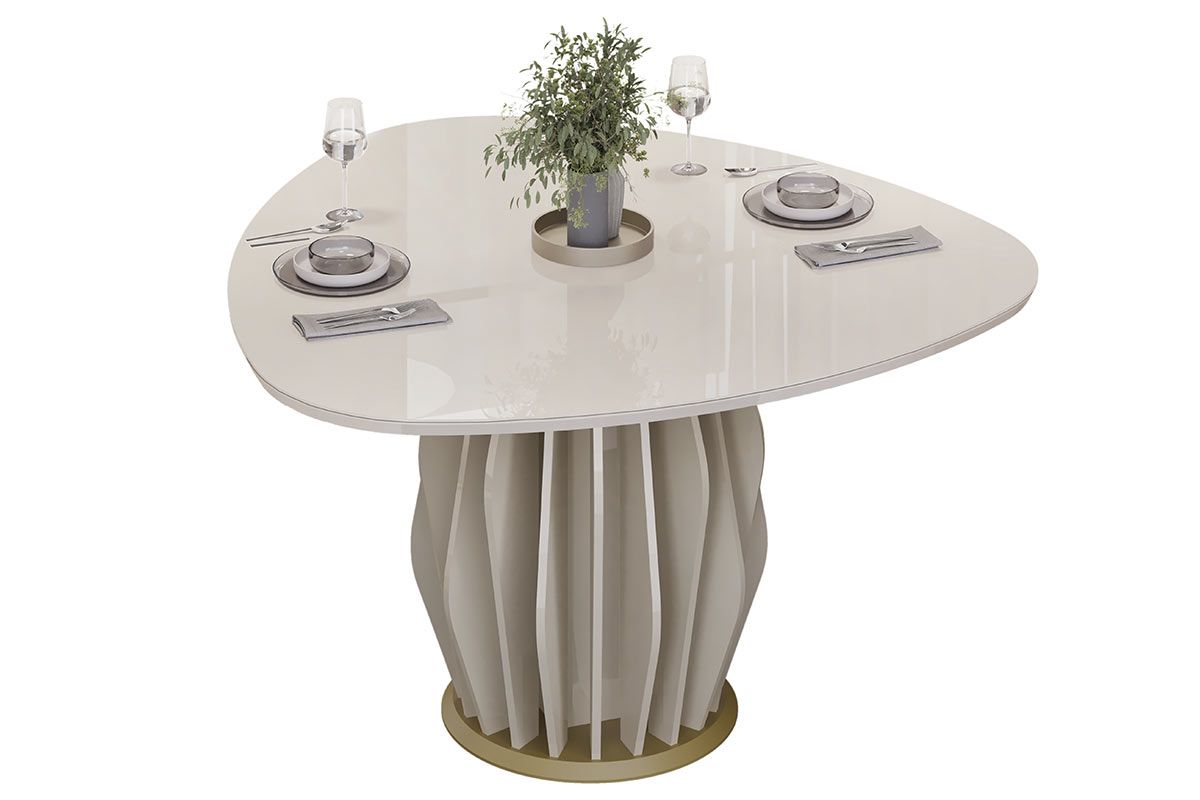 Mesa Jantar Tokyo Tampo Vid Orgânico 136cm DJ MóveisOff White/Off White Mesa Jantar Tokyo Tampo Vid Orgânico 136cm DJ MóveisOff White/Off White