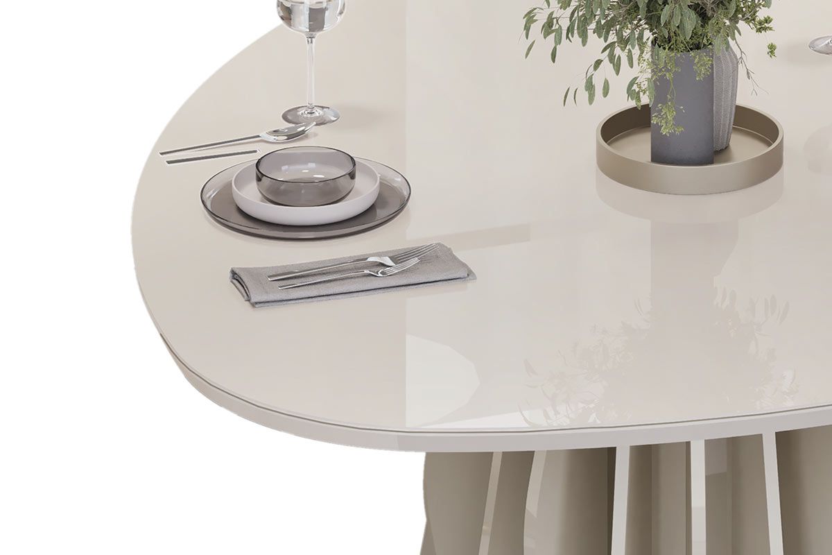 Mesa Jantar Tokyo Tampo Vid Orgânico 136cm DJ Móveis Mesa Jantar Tokyo Tampo Vid Orgânico 136cm DJ Móveis