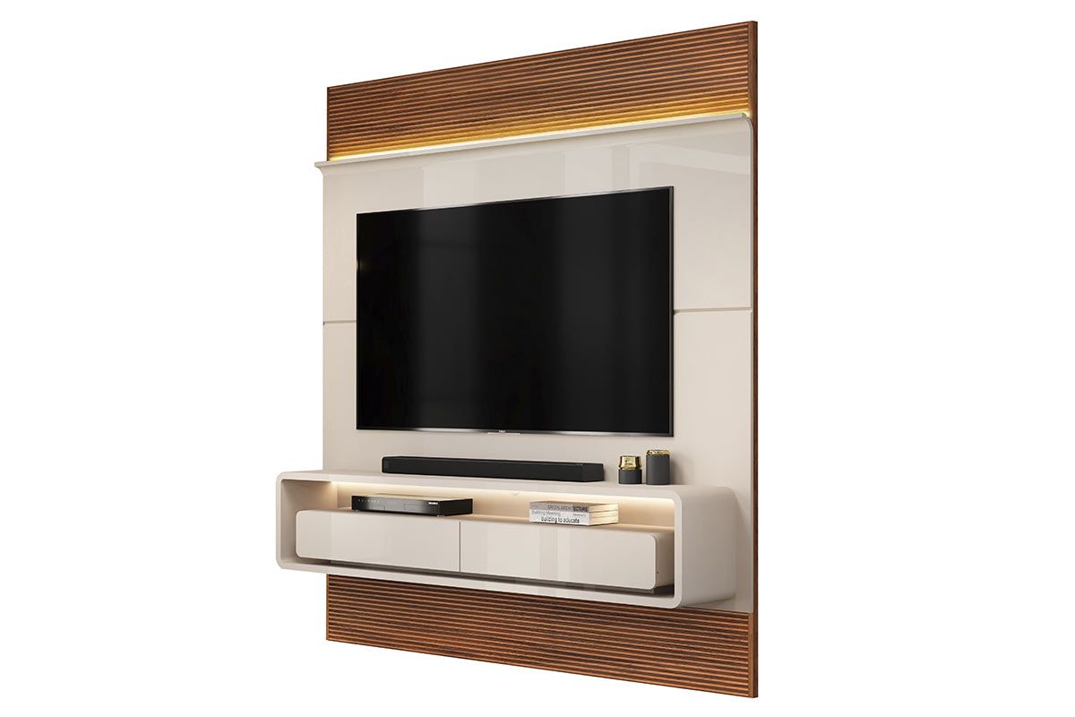 Painel Home p/ TV até 70 Pol Taylor 179x207cm DJ Móveis Painel Home p/ TV até 70 Pol Taylor 179x207cm DJ Móveis