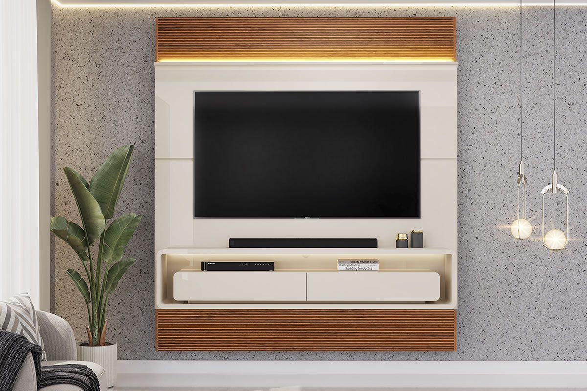 Painel Home p/ TV até 70 Pol Taylor 179x207cm DJ Móveis Painel Home p/ TV até 70 Pol Taylor 179x207cm DJ Móveis