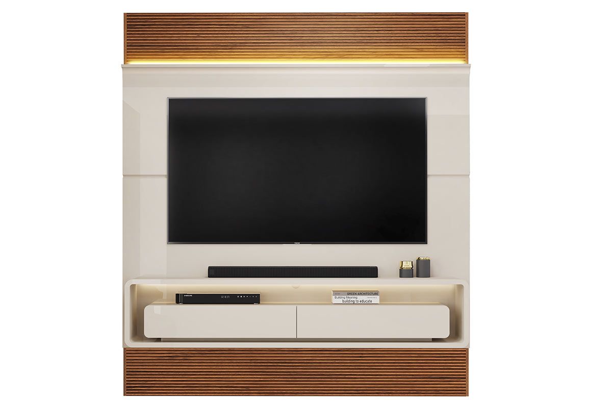 Painel Home p/ TV até 70 Pol Taylor 179x207cm DJ Móveis Painel Home p/ TV até 70 Pol Taylor 179x207cm DJ Móveis