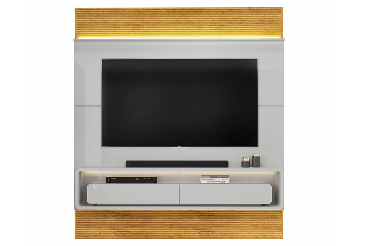 Painel Home p/ TV até 70 Pol Taylor 179x207cm DJ Móveis Painel Home p/ TV até 70 Pol Taylor 179x207cm DJ Móveis