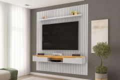 Rack Bancada c/Painel p/ TV Isac 223x240cm - DJ Móveis