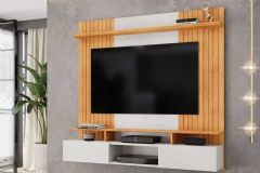 Painel Home p/ TV até 65 Pol Ben c/2 Portas 160x153cm DJ Móveis