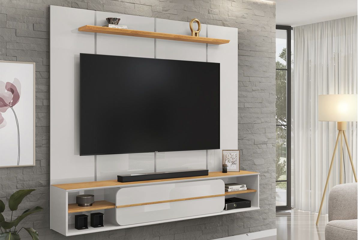 Painel Home p/ TV até 70 Pol Alana 169x180cm DJ Móveis