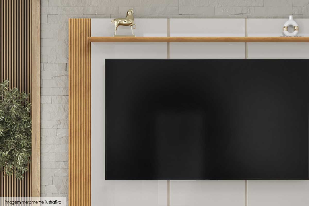 Rack Bancada c/Painel p/ TV até 75 Pol Helo 4 Portas - DJ Móveis
