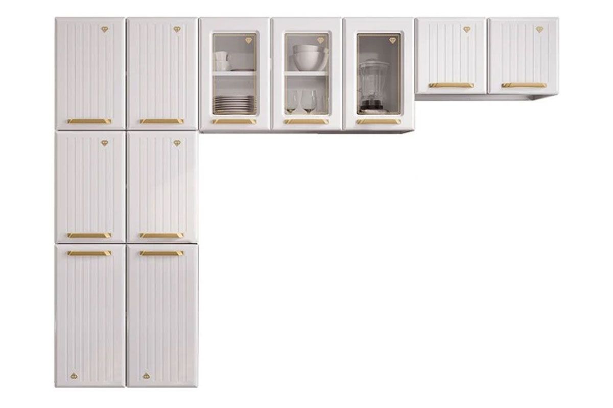 Cozinha Compacta Telasul Diamante New c/11 Portas ( 3 c/Vidro )