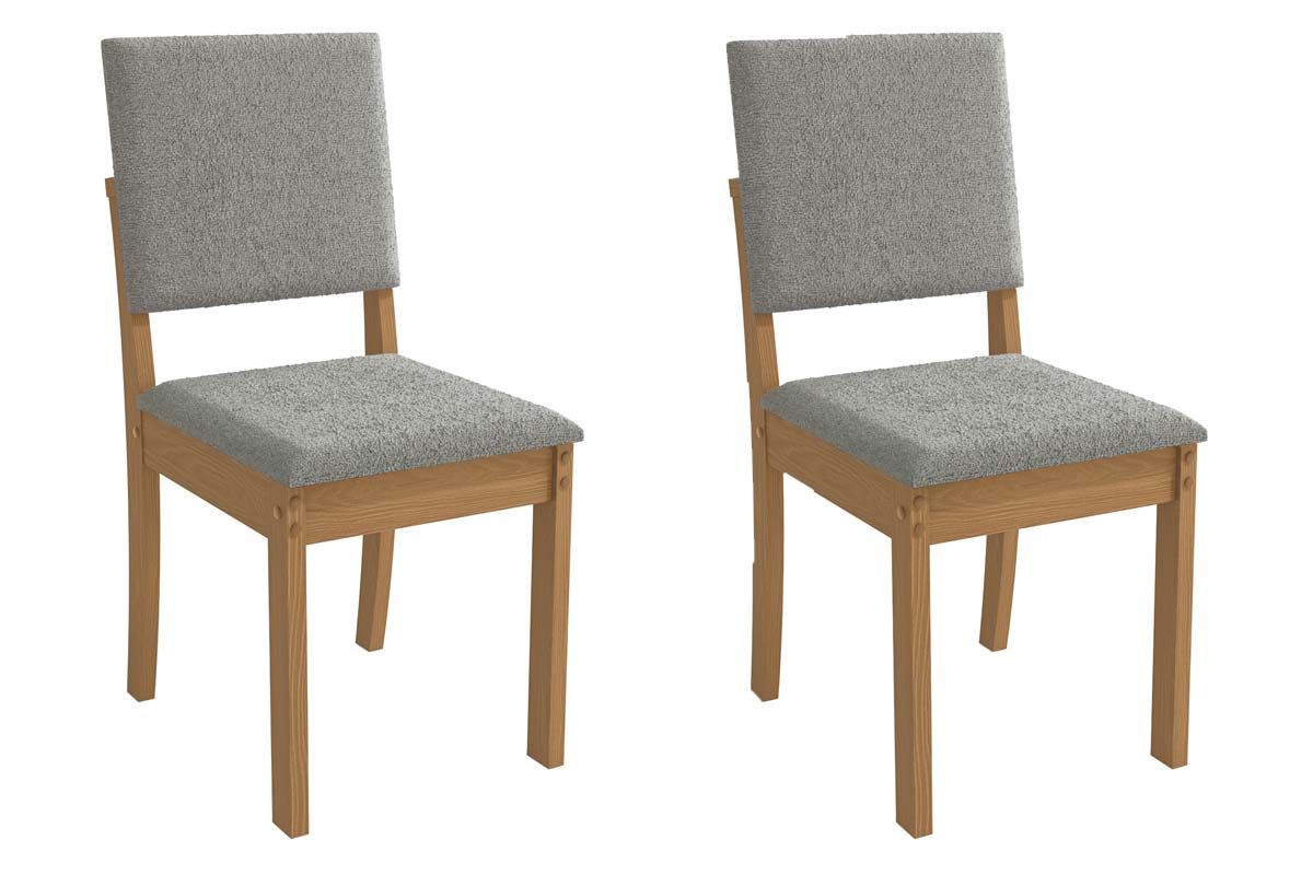 Cadeira Jantar Luna 2CAD160 Madeirado Kit 2 Un Kappesberg