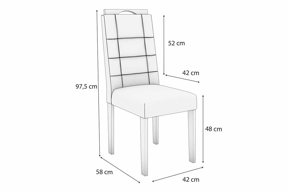 Cadeira Jantar Flora 2CAD161 Madeirado Kit 2 Un Kappesberg Cadeira Jantar Flora 2CAD161 Madeirado Kit 2 Un Kappesberg