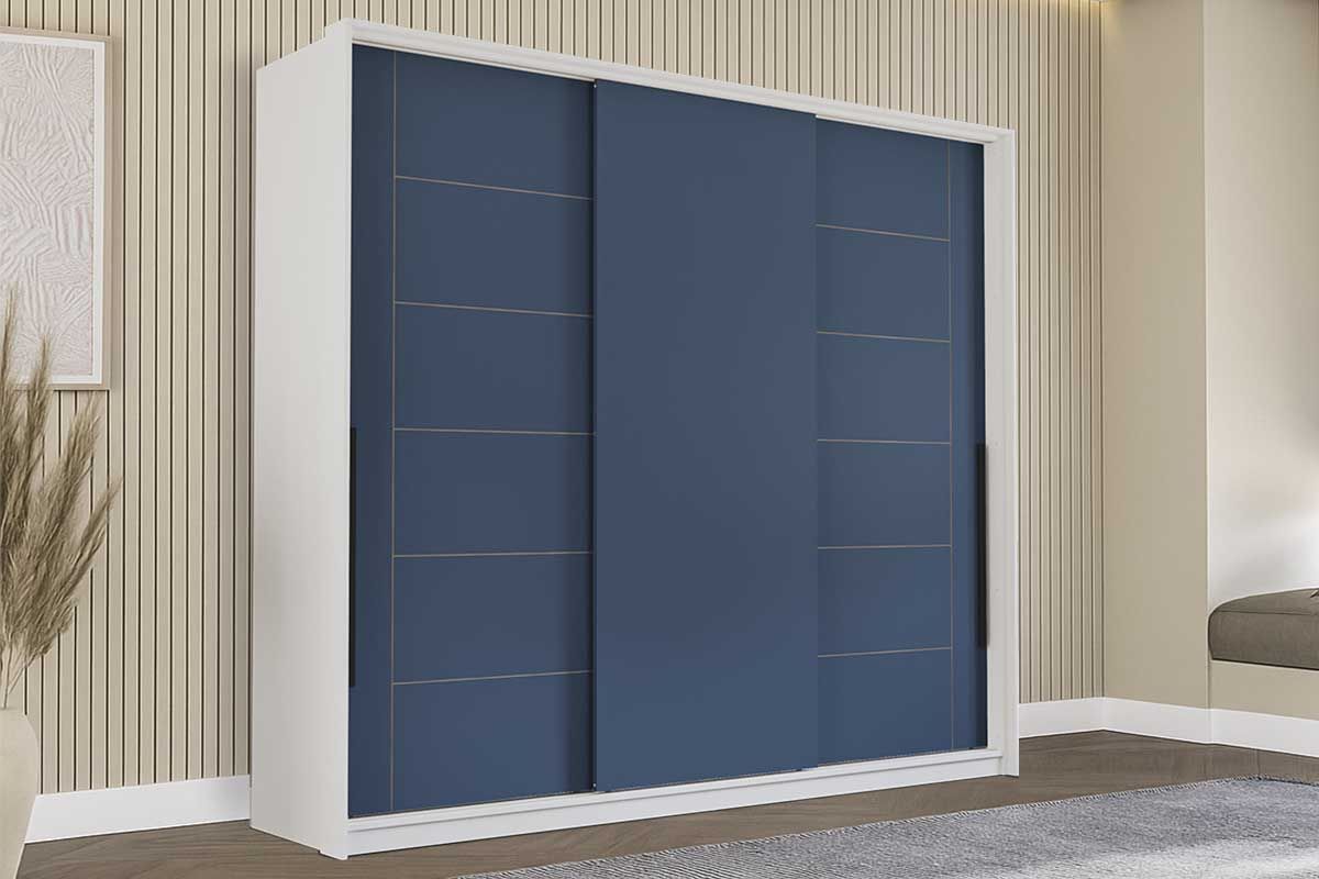 Guarda Roupa Casal 3 Portas de Correr e 4 Gavetas Lisboa Politorno