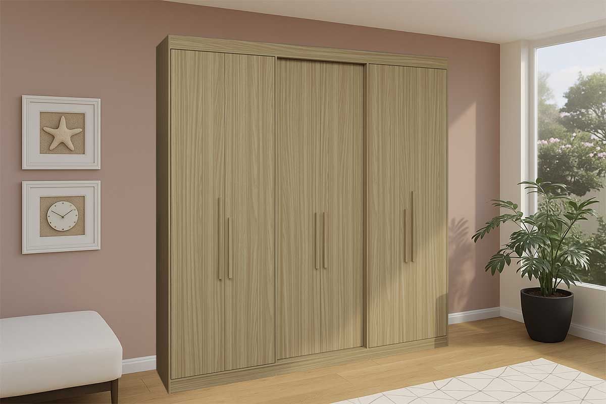 Guarda Roupa Casal 6 Portas e 2 Gavetas PH 1804 Herval Guarda Roupa Casal 6 Portas e 2 Gavetas PH 1804 Herval