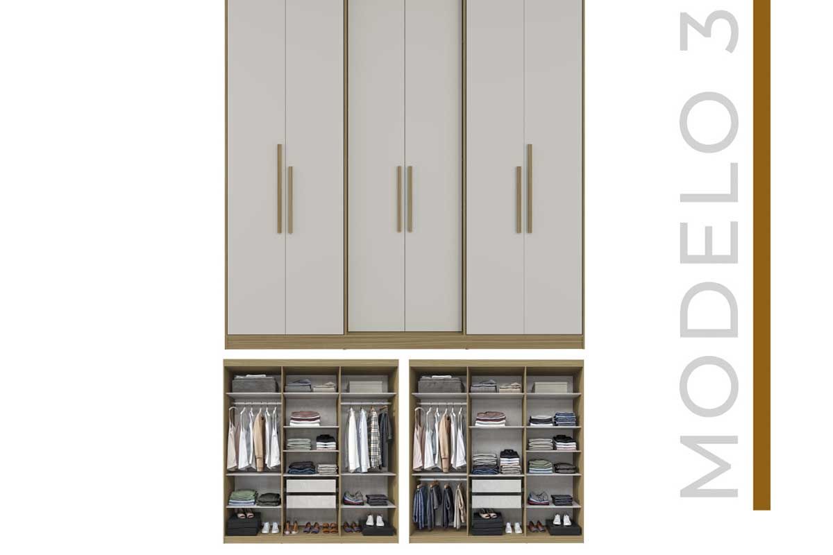 Guarda Roupa Casal 6 Portas (2 c/Espelho) e 2 Gavetas PH 1804 Herval Guarda Roupa Casal 6 Portas (2 c/Espelho) e 2 Gavetas PH 1804 Herval