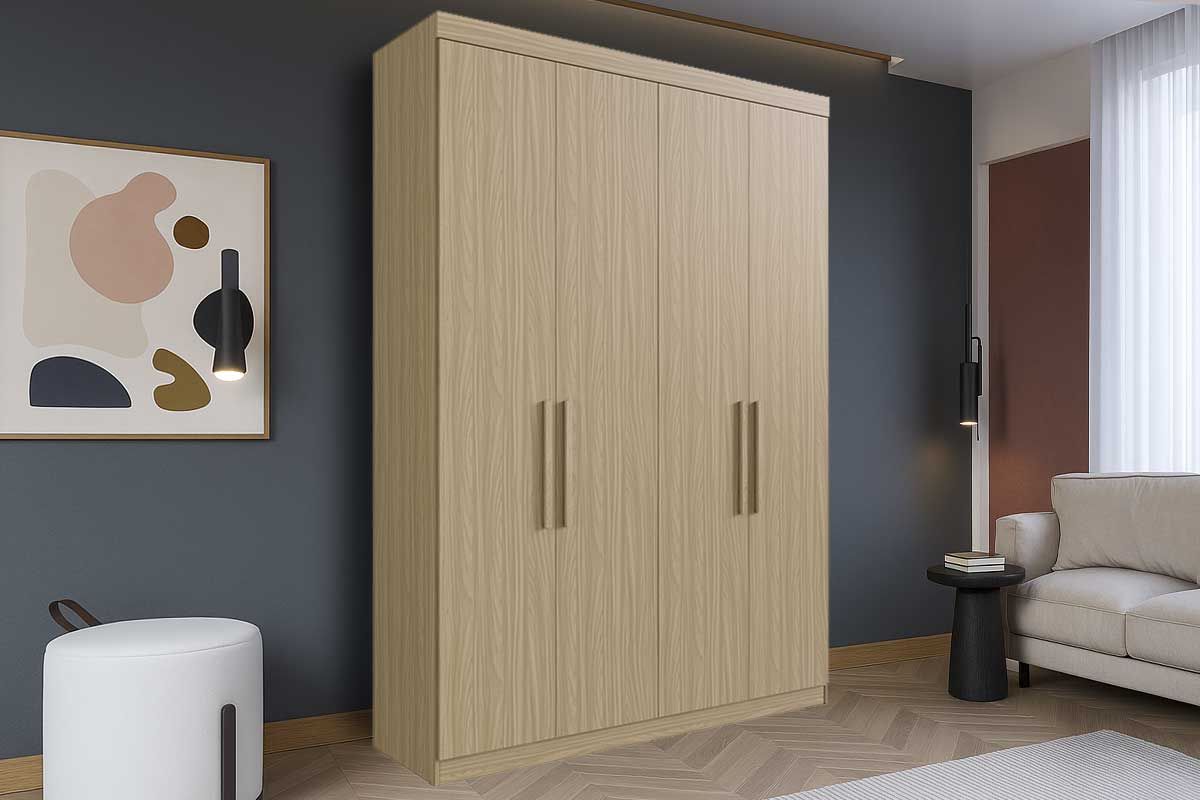 Guarda Roupa Solteiro 4 Portas e 2 Gavetas PH 1714 Herval Guarda Roupa Solteiro 4 Portas e 2 Gavetas PH 1714 Herval