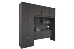 Guarda Roupa Casal 5 Portas e 3 Gavetas c/Cama PH 1801 Herval