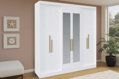 Guarda Roupa Casal 6 Portas (2 c/Espelho) e 4 Gavetas PH 18041 Herval