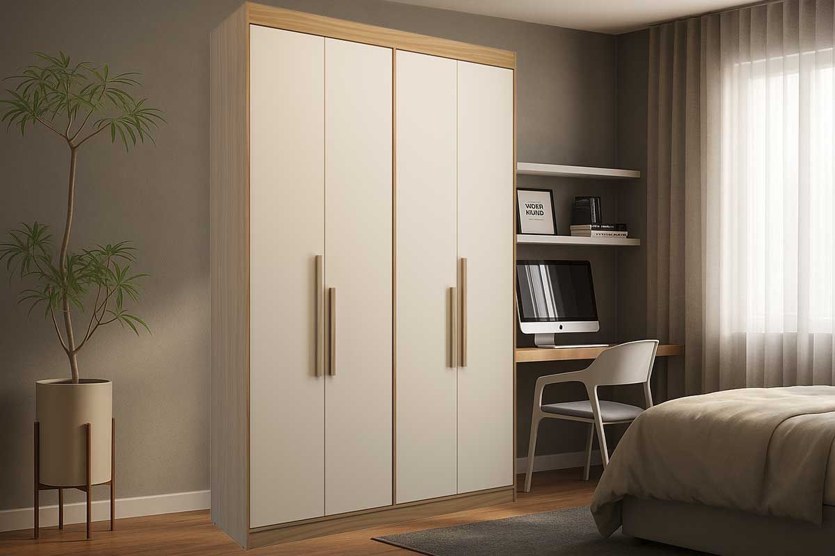 Guarda Roupa Solteiro 4 Portas e 2 Gavetas PH 1805 Herval