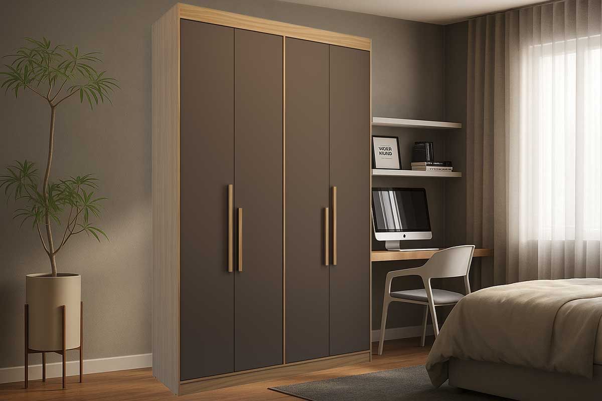 Guarda Roupa Solteiro 4 Portas e 2 Gavetas PH 1805 Herval